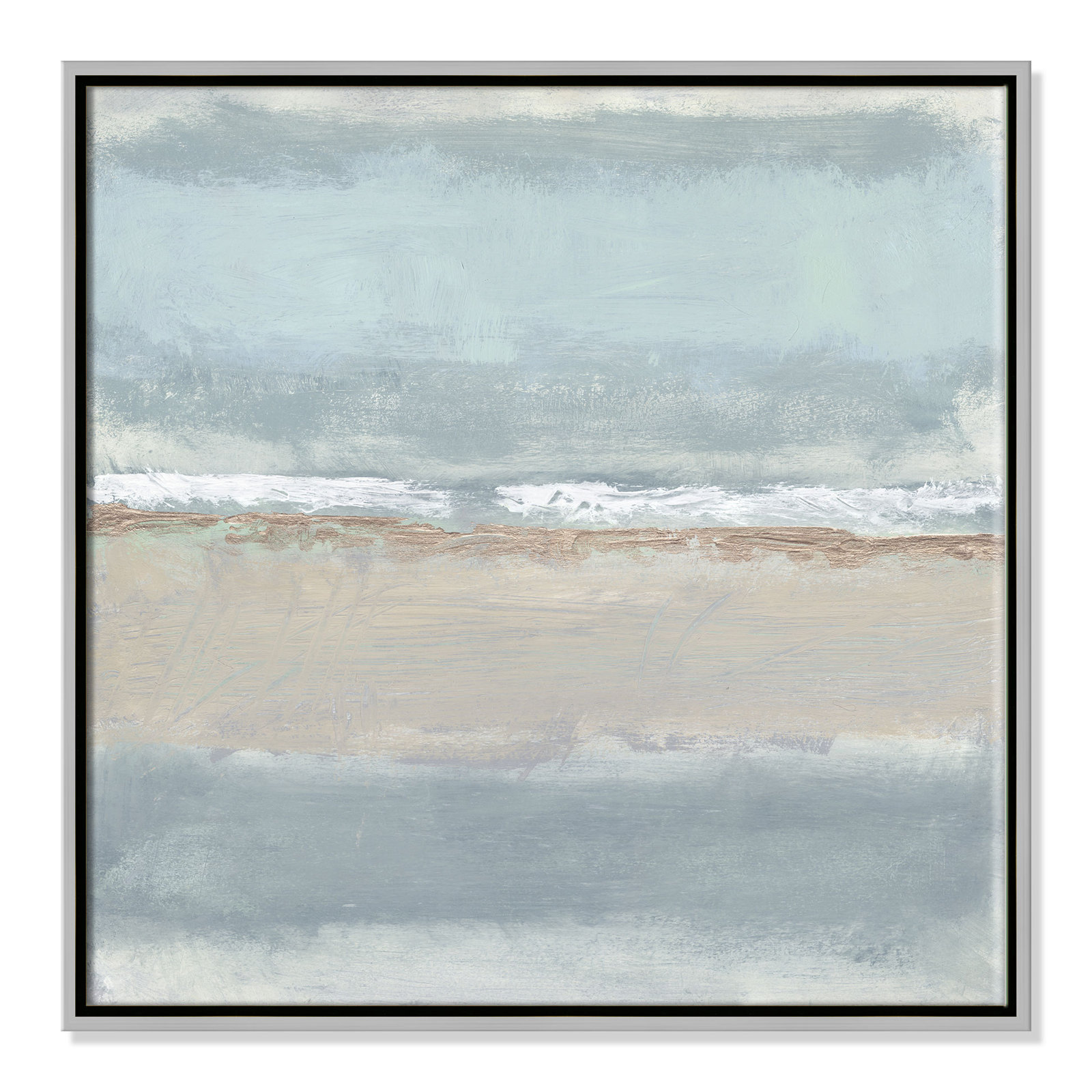 Serenity 1 by Filippo Ioco, Silver , 24" H x 24" W x 2" D