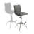 Modern Barstool Texture Leatherette/Chrome Adjustable Height
