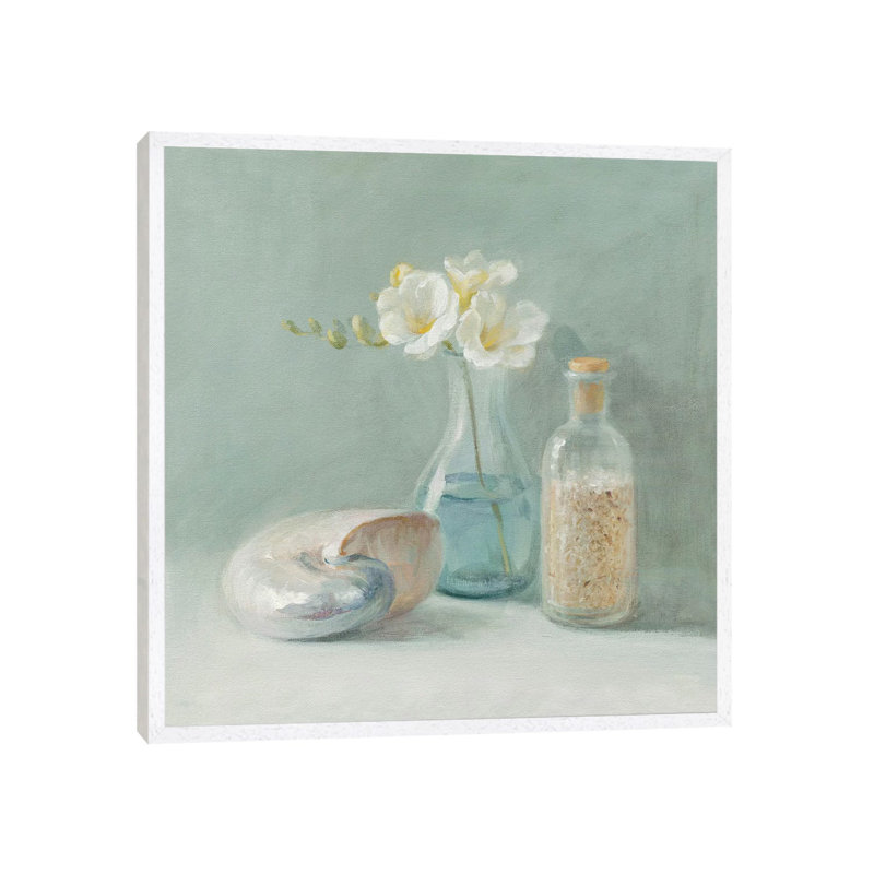 Freesia Spa by Danhui Nai - Print on Canvas, 66.04 cm H x 66.04 cm W, White Framed