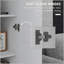 Armoire de rangement de 71 po de hauteur avec tablettes mobiles, armoire de rangement de style moderne avec portes à fermeture en douceur