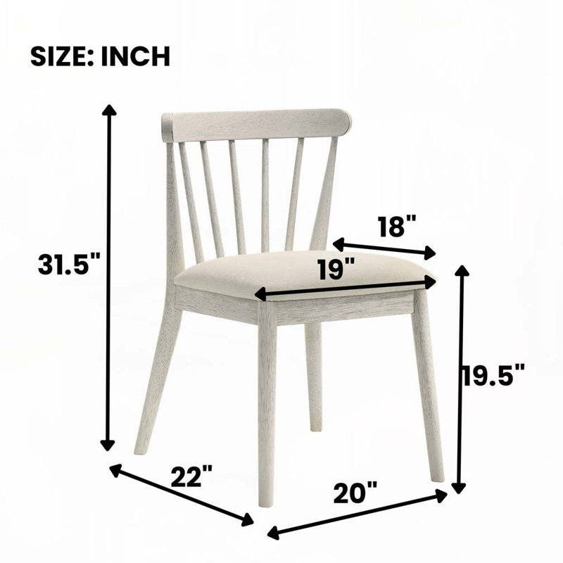 Chaise de salle à manger Farmhouse, Blanc