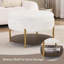 Table basse avec repose-pieds 4 en 1 avec plateau amovible en bois, table d'appoint rembourrée avec tablette de rangement et pieds en métal-577857224