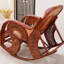 Chaise berçante élégante en rotin naturel