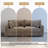 2 - Piece Upholstered Light Brown Faux Rabbit Fur Flannel Reversible Modular Sofa Living Room Sectional Couch with Pillows-1149094606