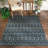 Marshanna Nord Trellis Blue Indoor/Outdoor Flat-Weave Area Rug-49789102