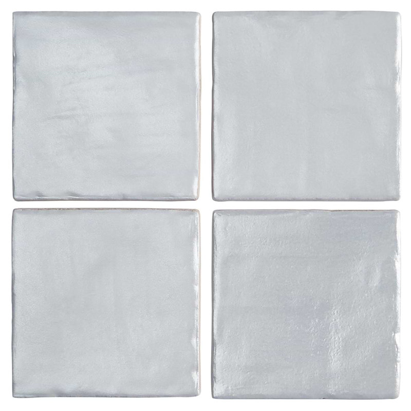 Montauk 4x4 Mixed Finish Ceramic Tile, Blue