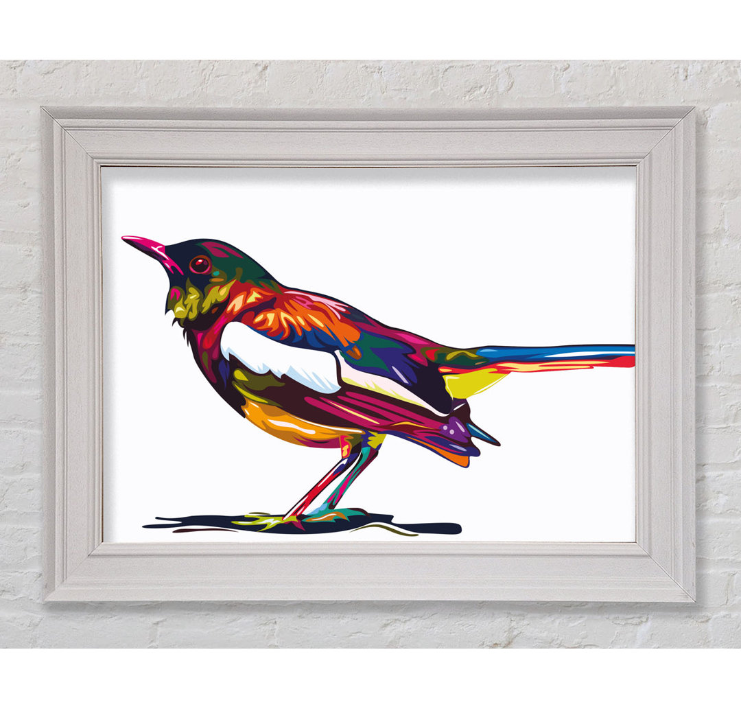 Colour Splash Blackbird Gerahmter Druck