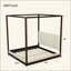 Lit plateforme à baldaquin en bois avec tête de lit tapissier-129743626-129743628