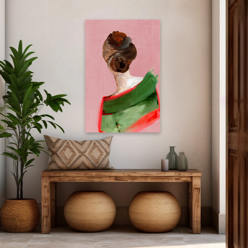 Silent Poise - Art figuratif abstrait, H 48 po x l 32 po