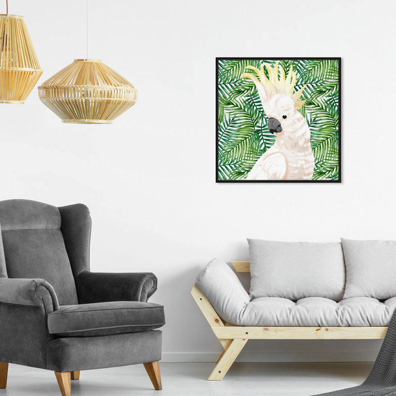 «Animals Cockatoo Profile Birds», reproduction d'art sur toile, Toile avec cadre noir, H 20 po x l 20 po x 1,5 po