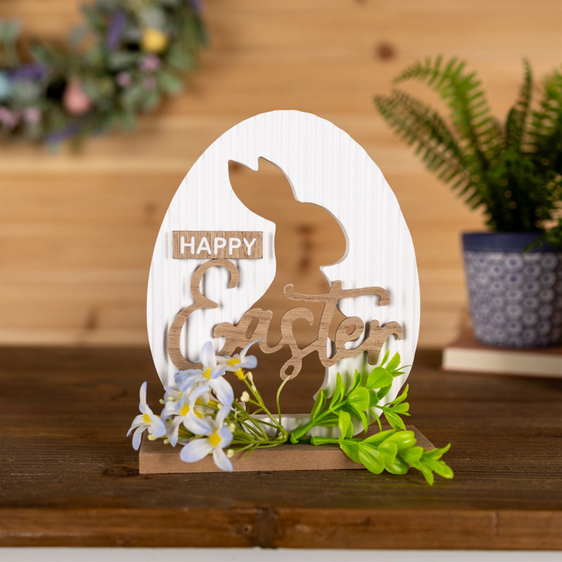 Enseigne de lapin «Joyeuses Pâques»