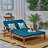 Wood Lounger - Fully Adjustable, Quick-Drying Cushions, For Deck Adjustable Chaise In Color For Poolside Relaxation