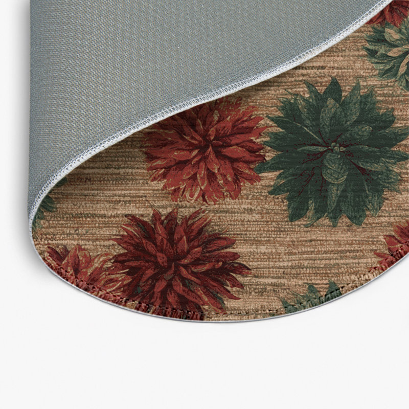 Tapis d'intérieur et d'extérieur brun Nature, Rond 5 pi