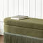 Banc de rangement ovale rembourré à franges-471453160
