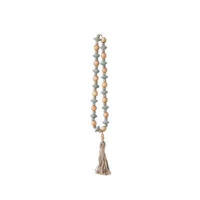 Fil de perles Abaca avec pampille