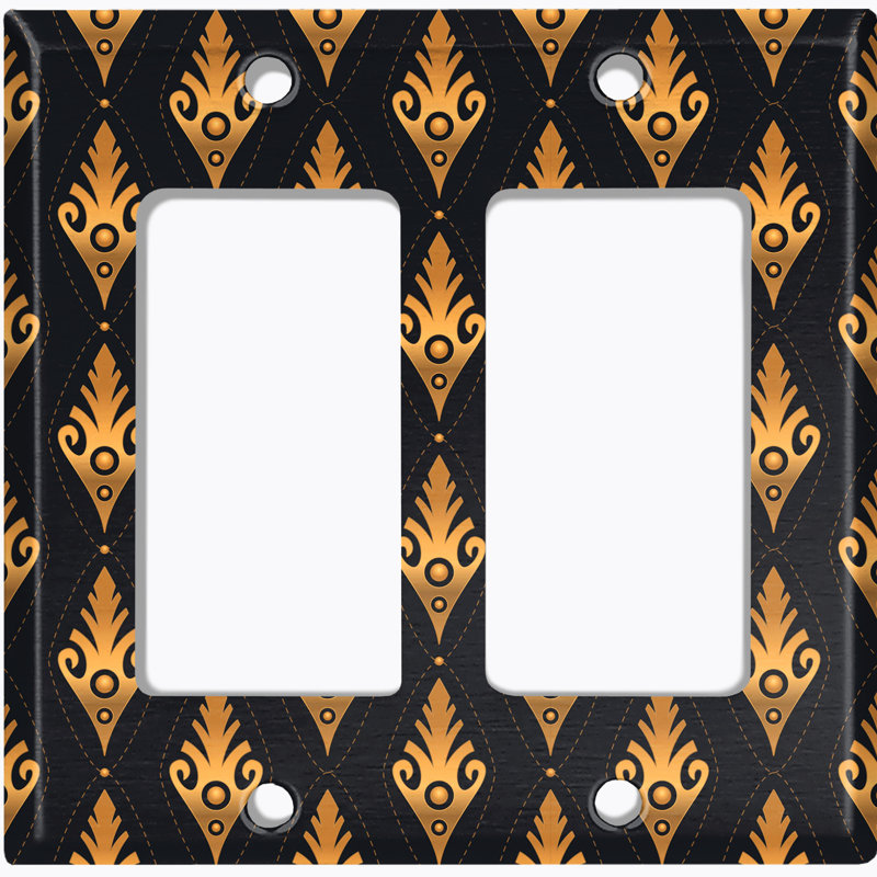 Patterned 2 - Gang Toggle Light Switch Standard Wall Plate