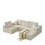 Canapé modulaire de 139,3 po, canapé désossé, sans assemblage, canapé nuage avec repose-pieds et 2 coussins, parfait pour les salons et les chambres à coucher beige-213864178