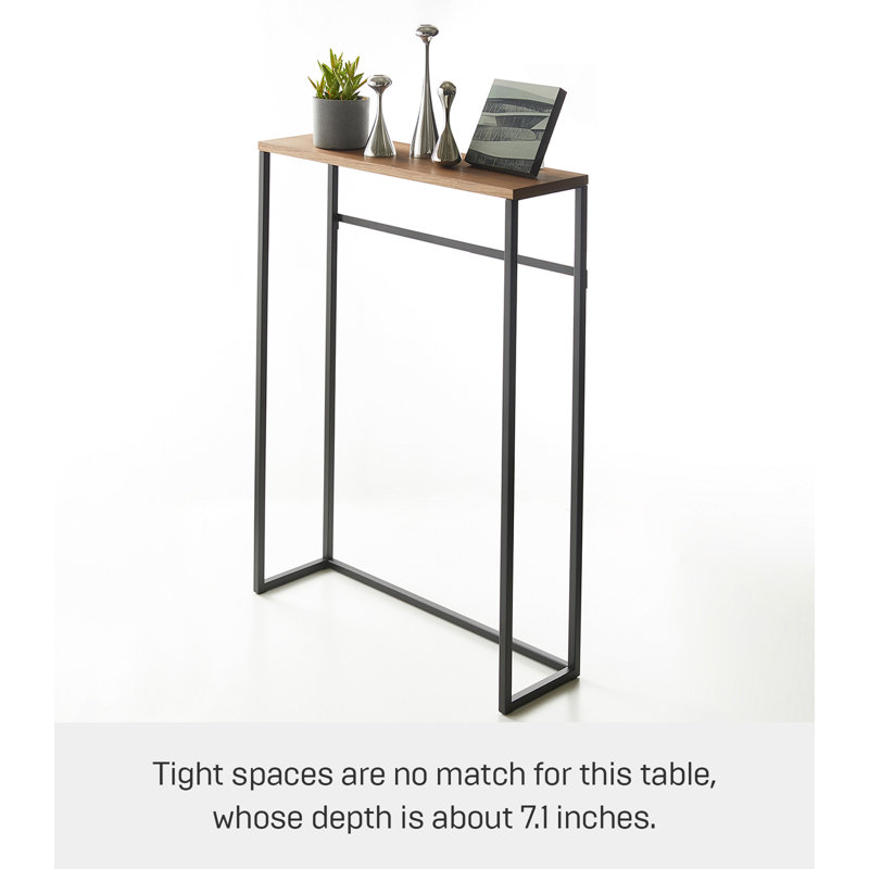 Yamazaki 24" Tower Narrow Entryway Console Table, Black