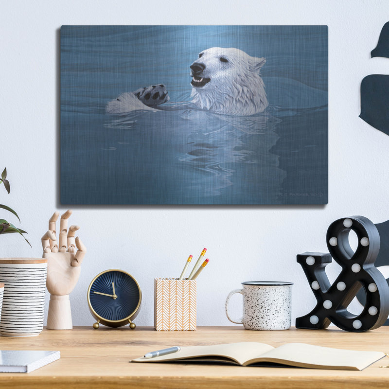 «Ours polaire» par Ron Parker, H 12 po x l 16 po