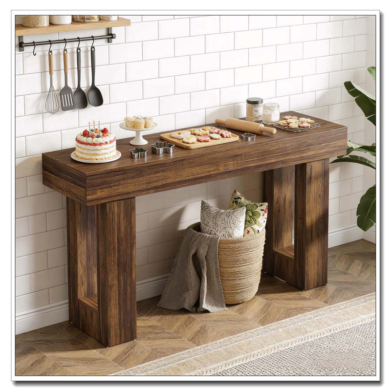 Console Table, Rustic Brown