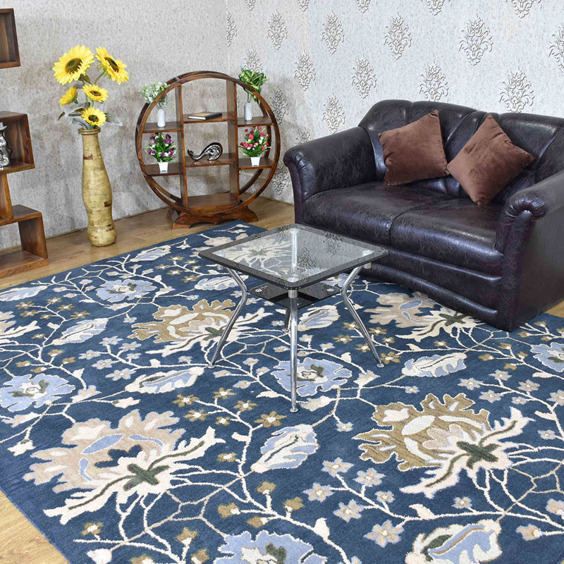 Tapis ronds touffetés à la main Yessenia, Rond 8 pi