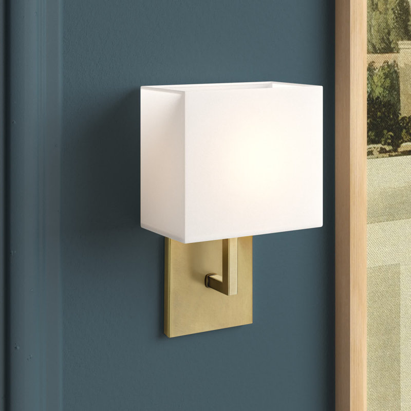 Juliana Steel Armed Sconce, Rubbed Brass