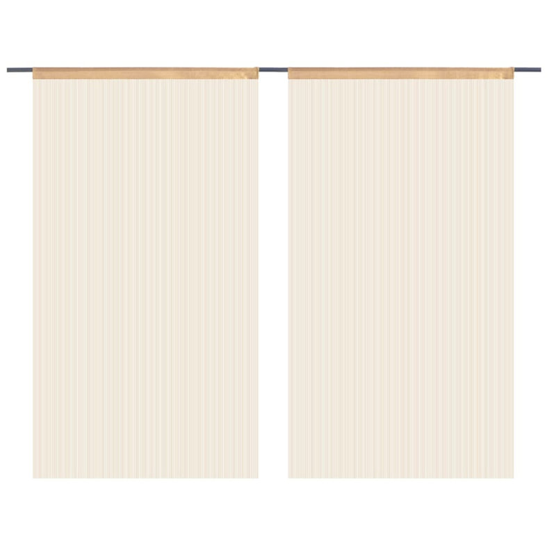 Back Bay Sheer Curtain Pair, Beige, 100cm Width x 250cm Drop