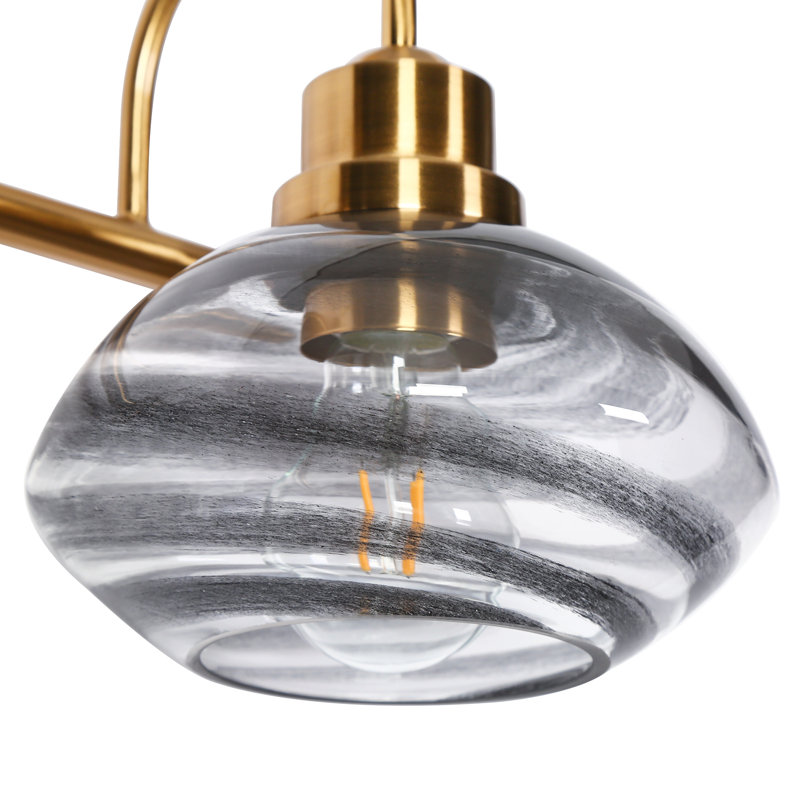 Allicia 3-Light Dimmable Smoky Glass Vanity Light
