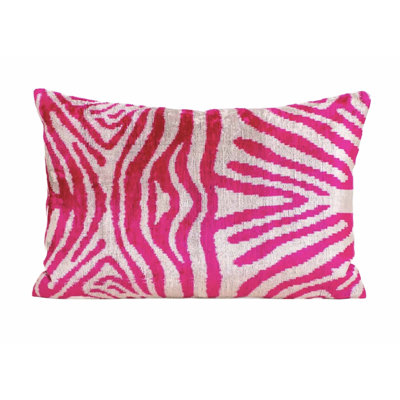 Velvet Ikat Lumbar Pillow Cover & Insert