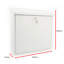 Contemporary Wall Mounted Reverse Mounting Galvanised Steel Lockable Weatherproof Post Box -36x36x11cm-64111942