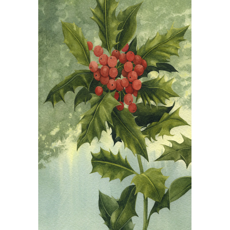 Tashuna Holly Berries II by Grace Popp - Wrapped Canvas Print, 76 cm H x 51 cm W