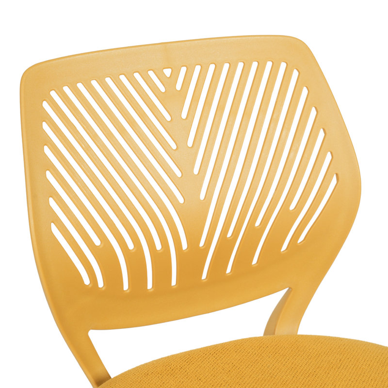 Hashtag Home Valerii Office Chair, Yellow, Microfiber / Microsuede