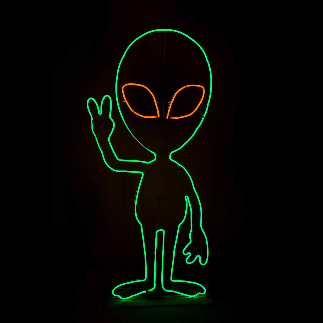 40" Halloween Neon Style Alien Decoration The Holiday Aisle®