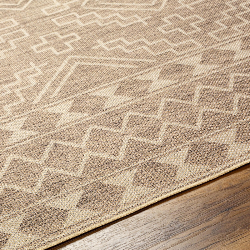 Khaki Machine Washable Area Rug, Rectangle 8' x 10'