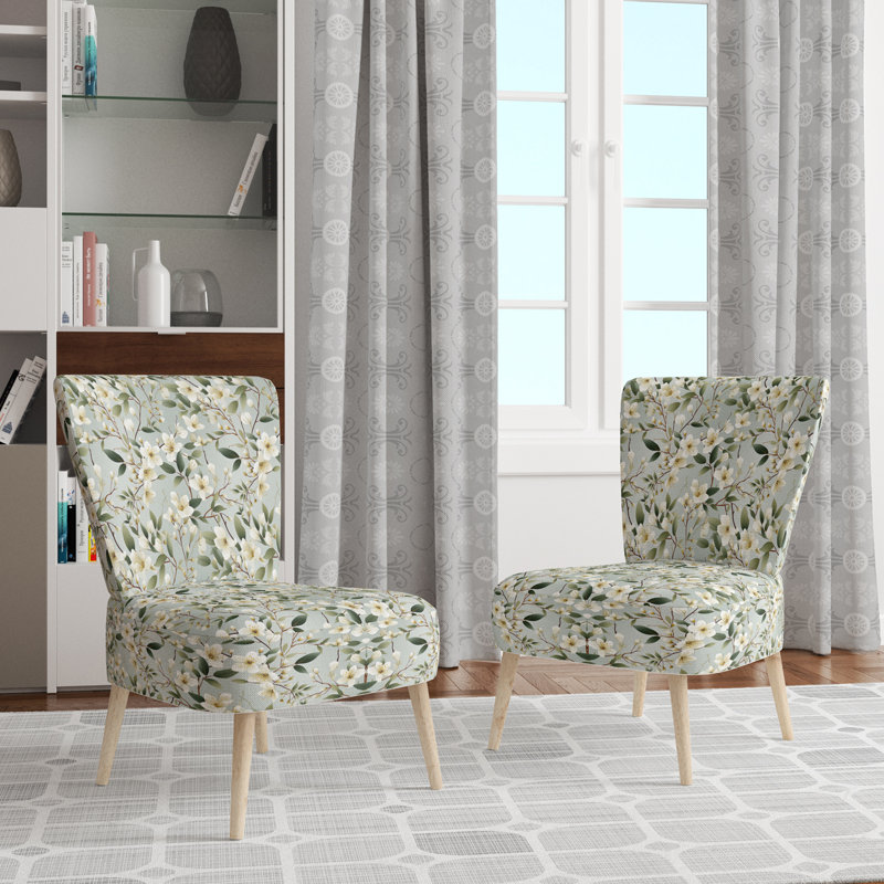 Minimalist Poppy Wonders I - Chaise d'appoint rembourrée Cottage