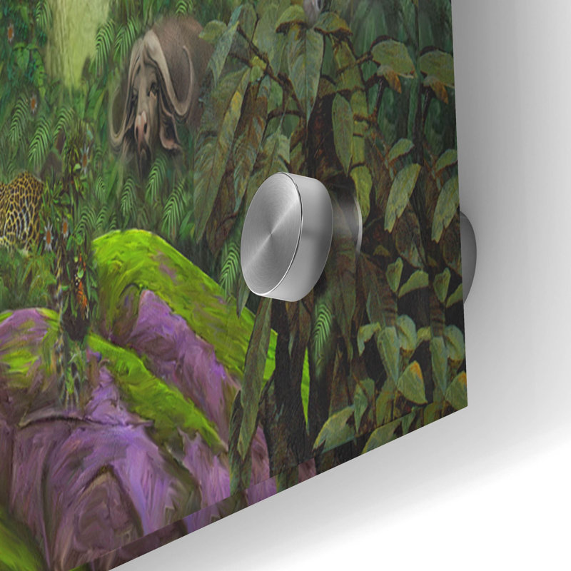 «The Last Rainforest», art mural en verre acrylique 3 pièces, H 36 po x l 108 po