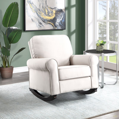 Chaise berçante en tissu