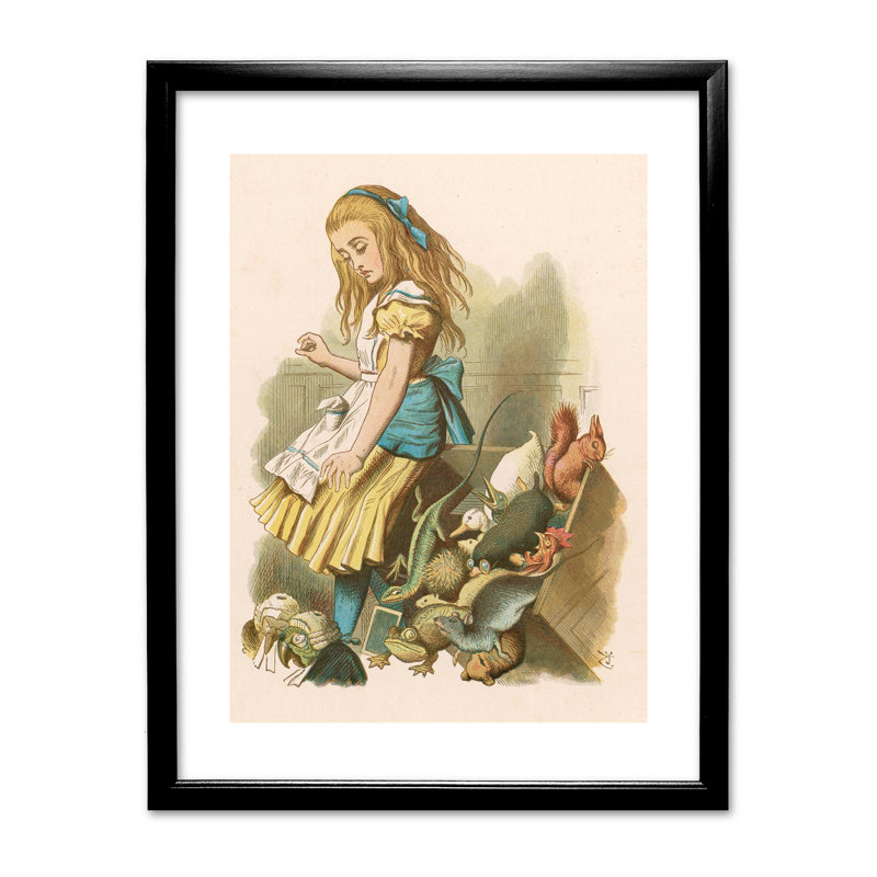 Sir John Teniel - Single Picture Frame Print, Black