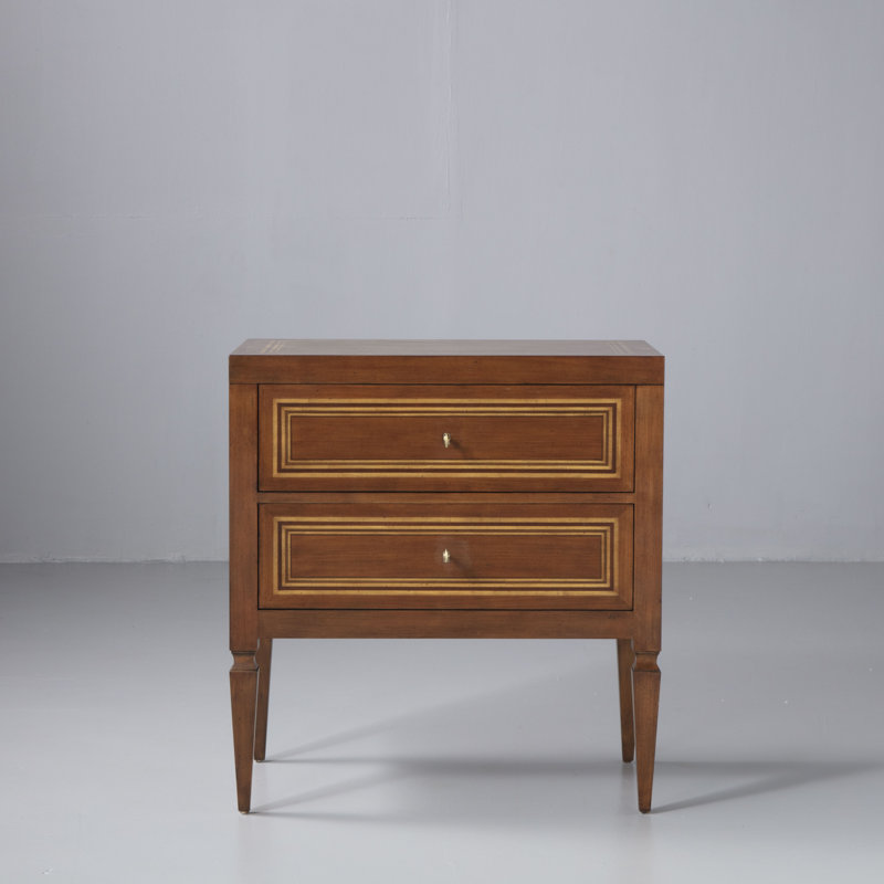 Table de chevet 2 tiroirs Modern Modern, Brun