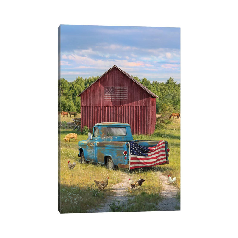 Summer Farm - Wrapped Canvas Print, 20.32 cm H x 30.48 cm W