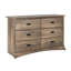 Commode double compacte à 6 tiroirs de 48 po de largeur Wahhaj-54645482