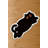 Black Feline Silhouette Shaped Accent Rug