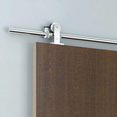 78.75 in Soft Close Sliding Rolling Barn Door Hardware Kit for Single Wood Doors