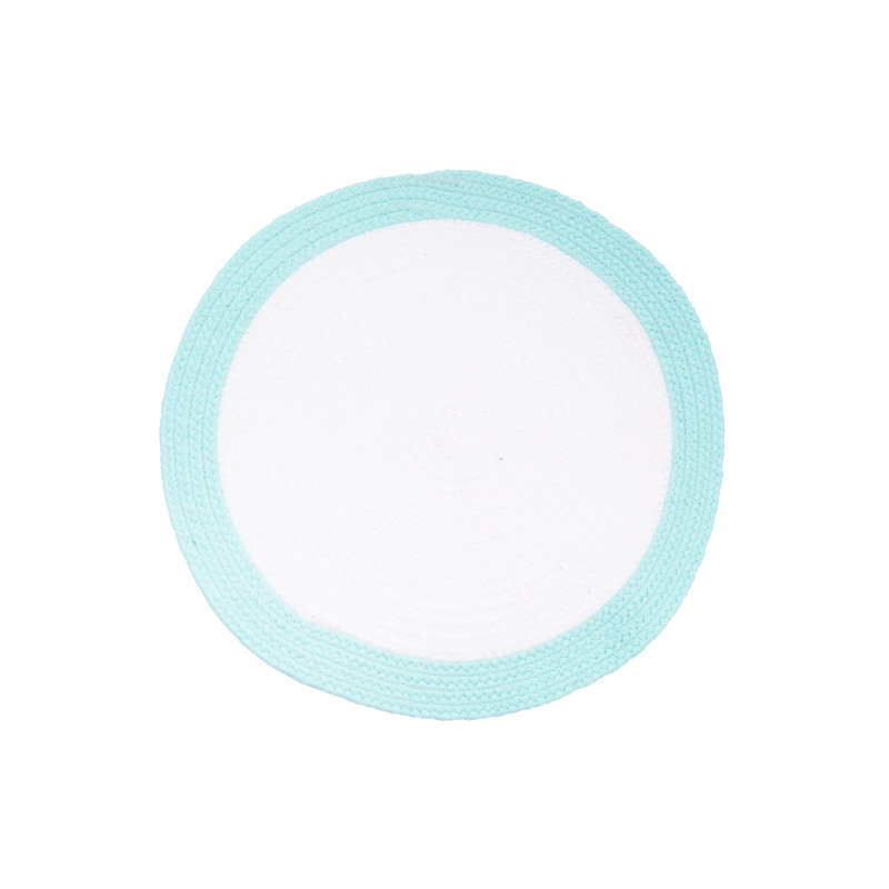 Aqua Rim Braided Placemat S/6