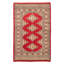 Tapis rouge foncé Malci Peshawar Bokhara 2 pi 6 po x 4 pi 0 po
