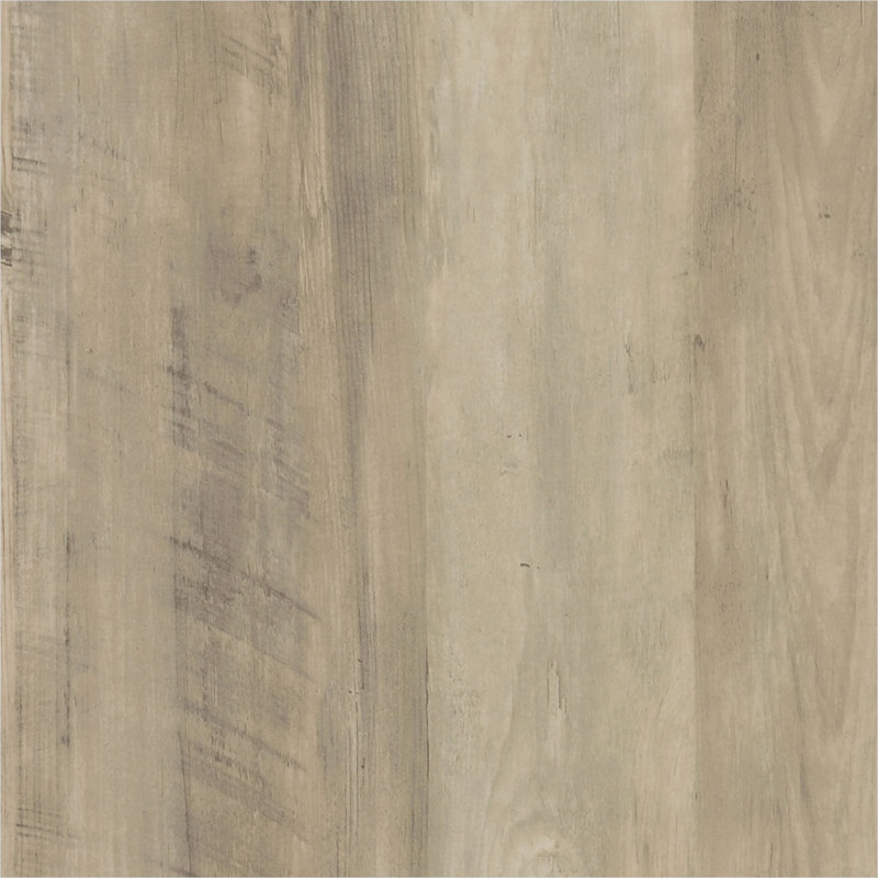 Table basse 35,5 pouces carrée, finition pin vieilli, bois d'ingénierie beige doux, design rustique moderne