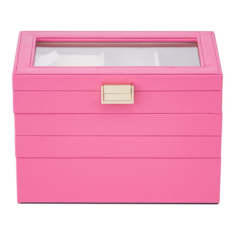 PU Leather Jewellery Box +, Pink