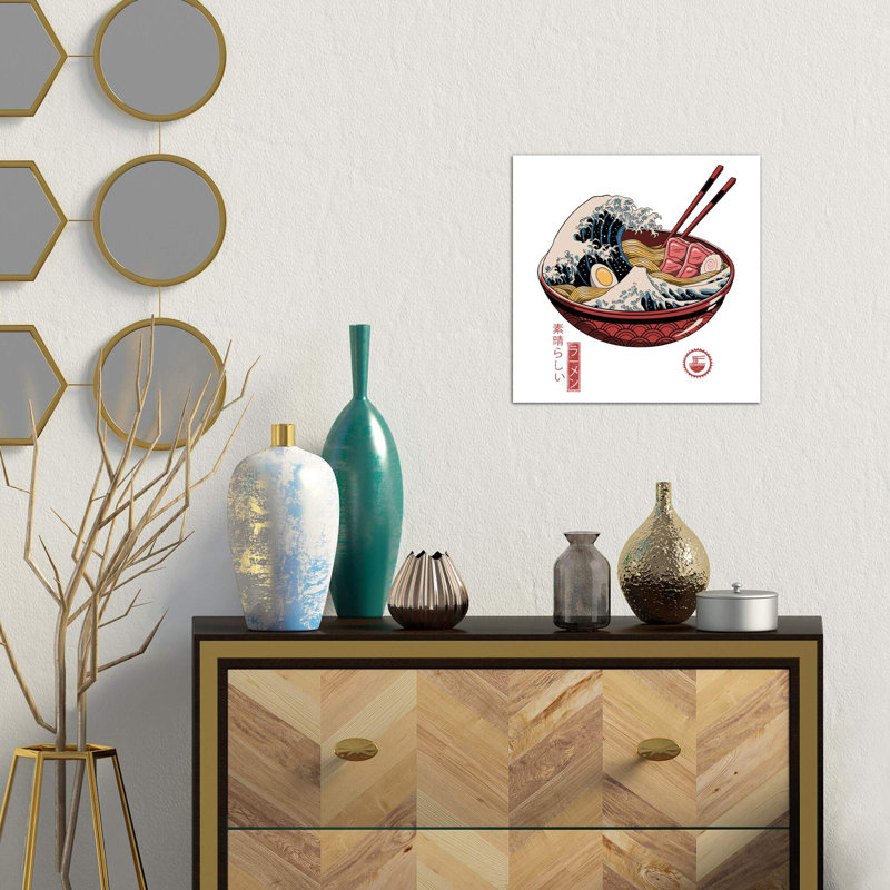Great Ramen Wave - Wrapped Canvas Print, 93.98 cm H x 93.98 cm W x 3.175 cm D