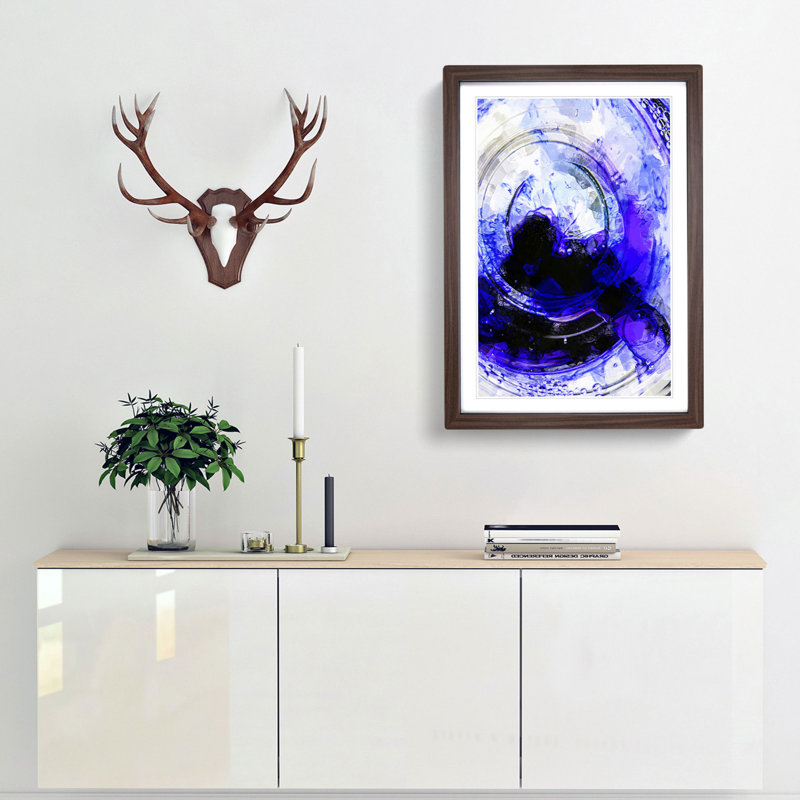 Ruling the World in Abstract - Picture Frame Graphic Art Print, 76cm H x 50cm W x 2cm D, Walnut