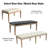 Lux Home Upholstered Bench - French Contemporary Designer Style, Rubber Wood Frame & Premium Linen | Foot Of Bed, Living Room Accent Or Entryway Seat (Beige, 62" W)-1161574121-1161574120